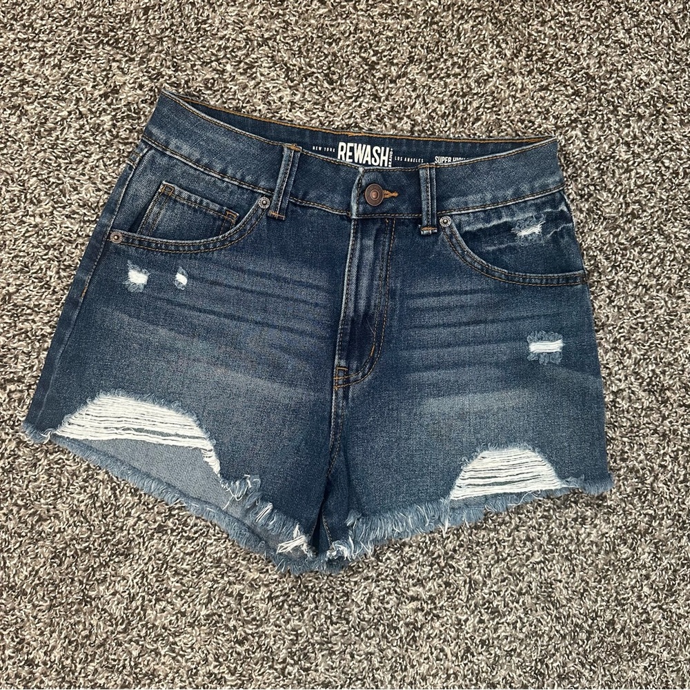 Rewash Women's Blue Denim Shorts